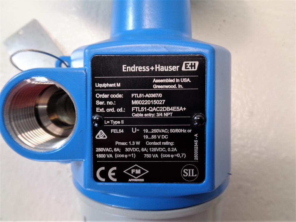 Endress Hauser Liquiphant M 1.5" Flanged Liquid Level ...