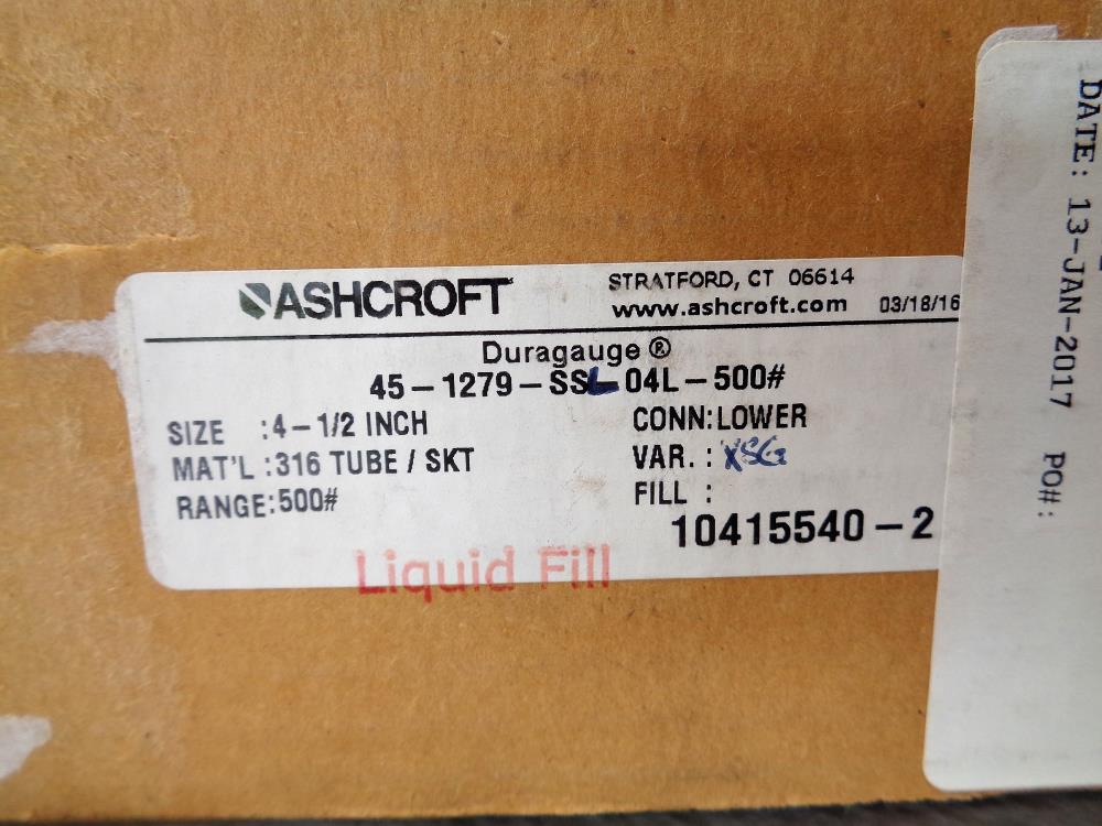 Lot of (2) Ashcroft Duragage 4.5