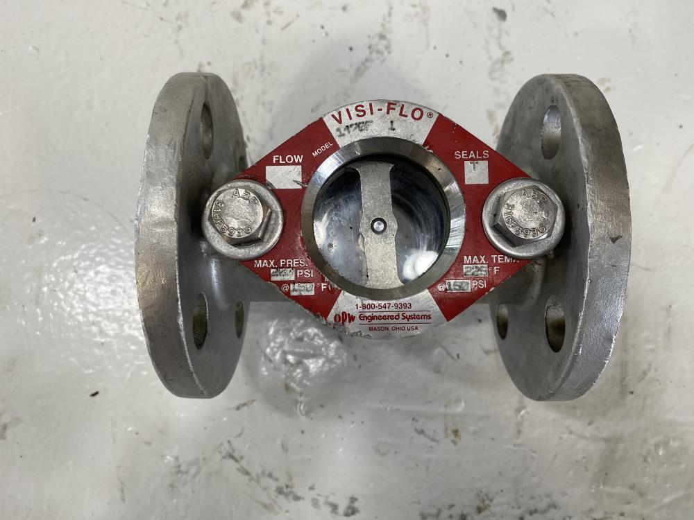 Visi-Flo OPW 1" Flanged 150# CF8M Sight Flow Indicator, Plain Style 1470-F