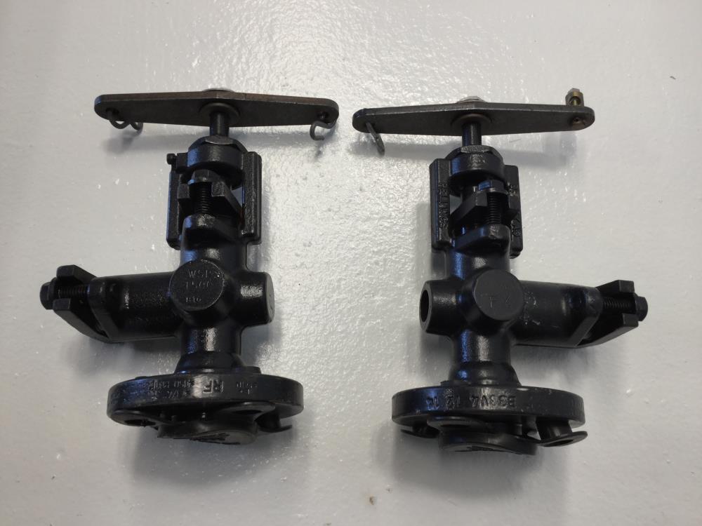 Pair of Clark Reliance 3/4” RF Flanged 600# A105 Gagecock Valves SG860 FX