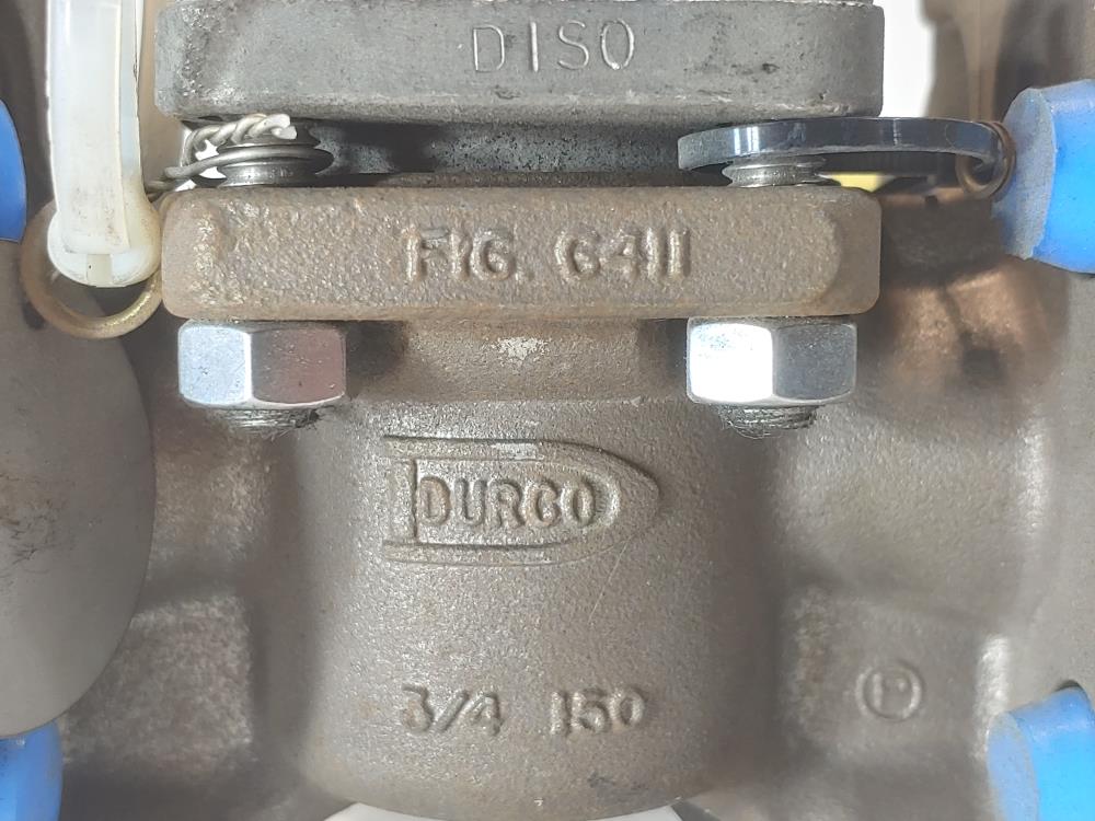 Durco 3/4" 150# CN3MCu Plug Valve G411