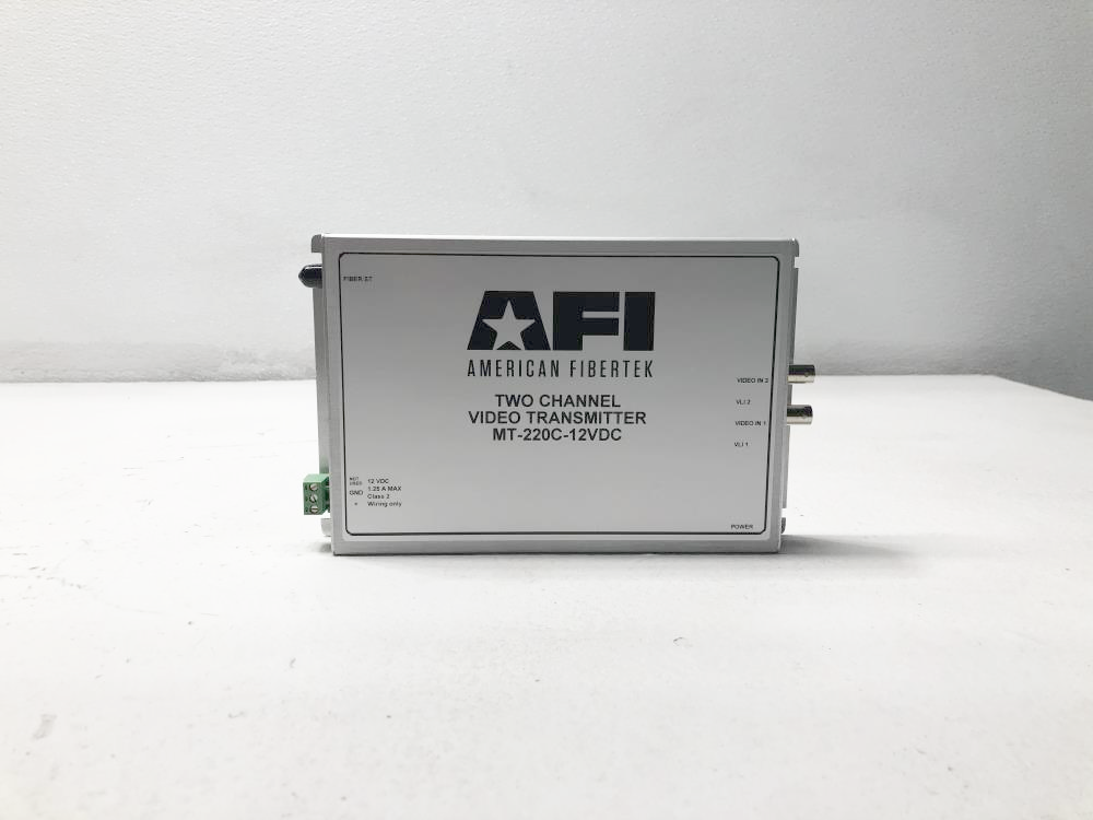 American Fibertek AFI Two Channel Video Transmitter MT-220C-12VDC w/ Cable