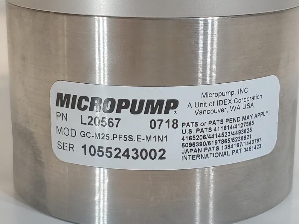 Micropump Model GC-M25.PF5S.E-M1N1 Magnetic Drive Gear Pump