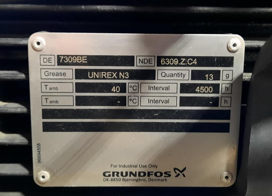 Grundfos Pump Type CRE45-2-2 AN-G-A-V-HQQV, Model: B99188070P116460003