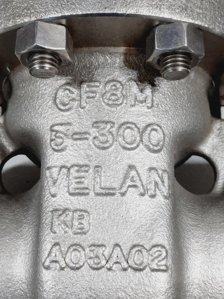 Velan 3" 300# CF8M RF Flanged Gate Valve