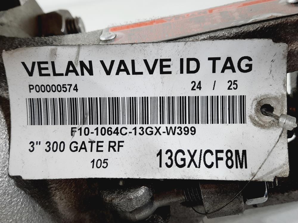 Velan 3" 300# CF8M RF Flanged Gate Valve