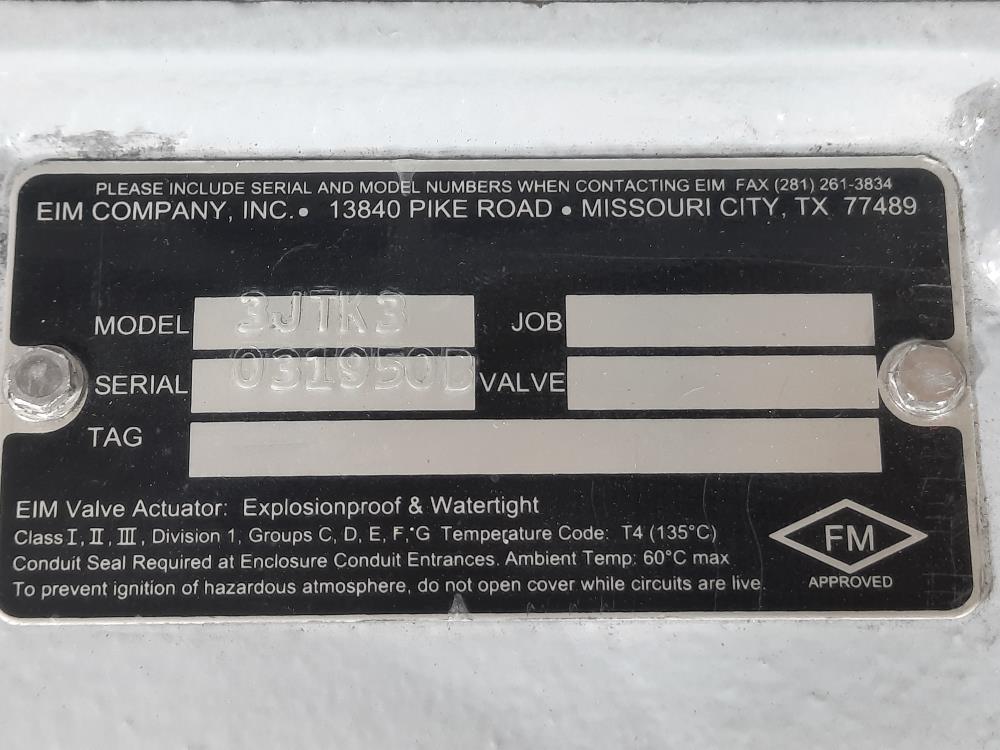 EIM 3JTK3 Electric Rotary Valve Actuator Controller Assembly