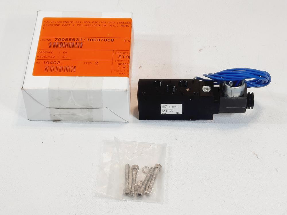 Tyco Solenoid Valve 791L-412-C4AA-00