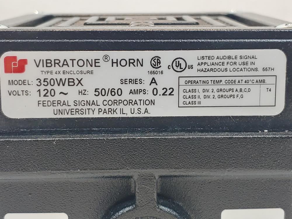 Federal Signal Vibratone Horn for Hazardous Locations 350WBX