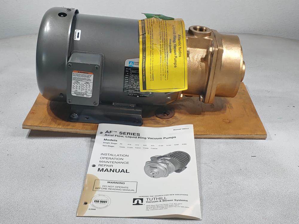 KINNEY Liquid Ring Vacuum Pump Model#: A020-3t3-B-B w/ Motor Spec 36E663-105