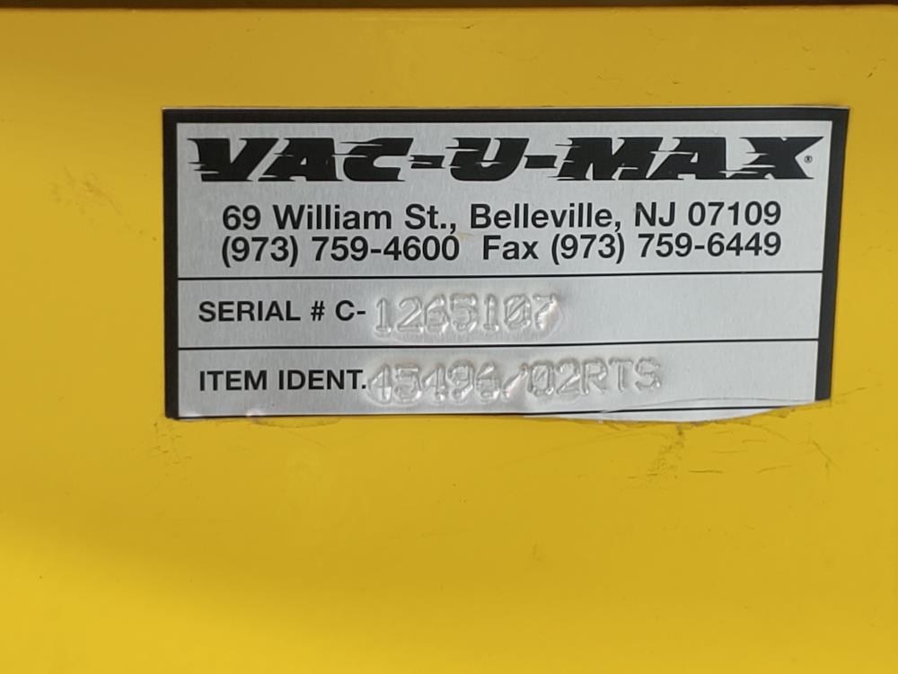 VAC-U-MAX Positive Displacement Vacuum Pump w/Rotary Lobe Blower & 7.5HP Motor 