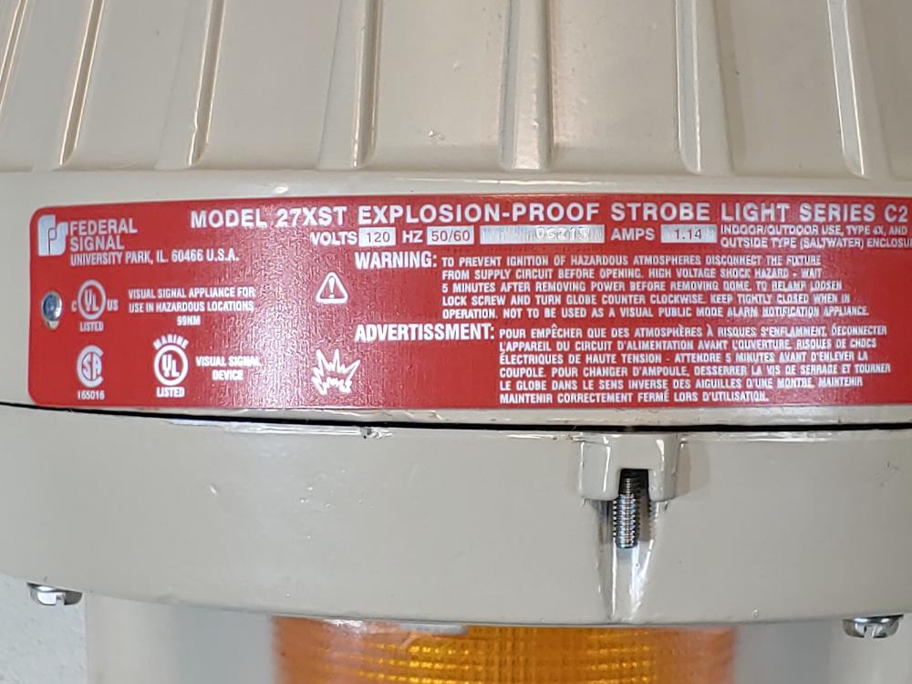 Federal Signal Model 27XST Explosion Proof Strobe Light series C2