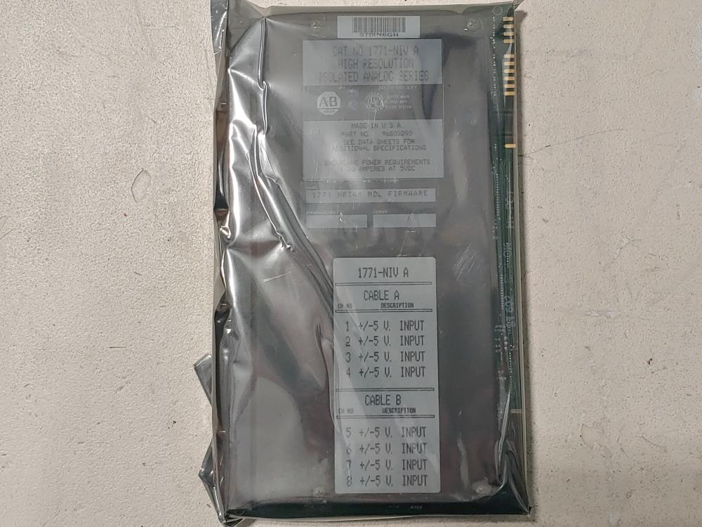 Allen Bradley 1771-NIV A High Resolution Isolated Analog I/O Module