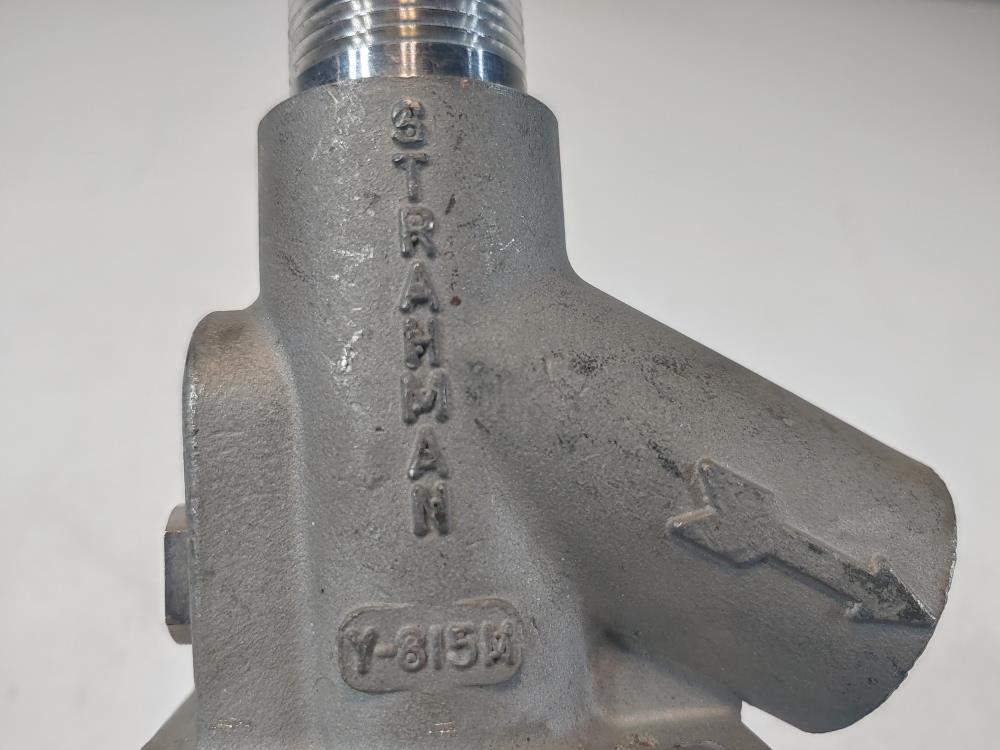 Strahman 1/2" F x 3/4" M Stainless Steel Sampling Valve SV-700-G (Y-547-0)