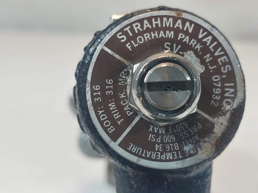 Strahman 1/2" F x 3/4" M Stainless Steel Sampling Valve SV-700-G (Y-547-0)