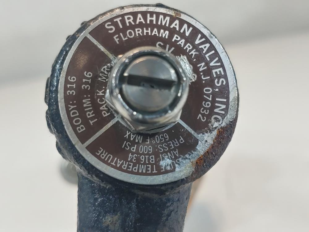 Strahman 1/2" F x 3/4" M Stainless Steel Sampling Valve SV-700-G (Y-547-0)