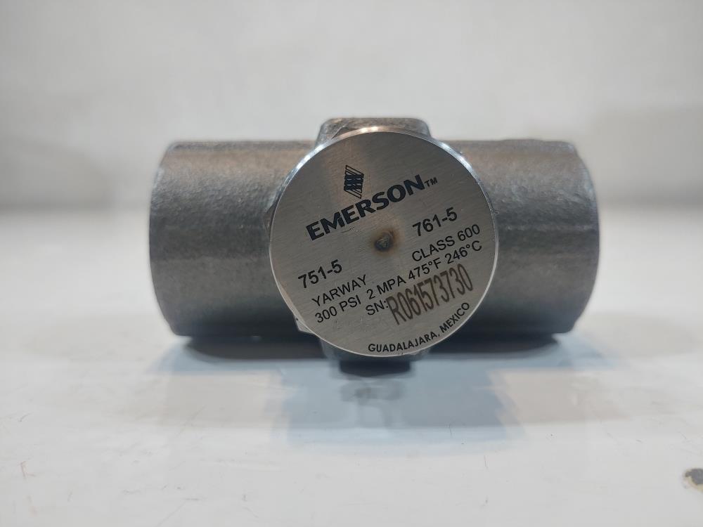 Emerson Yarway 1" Socket Weld Steam Trap 300 PSI Class 600 P/N: 761-4898-6515006