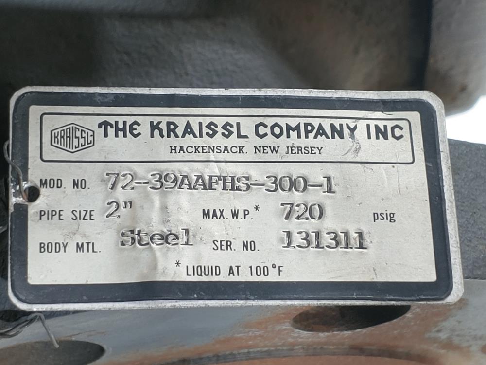 KRAISSL 2" 300# 6-Way Transfer Valve Model# 72-39AAFHS-300-1