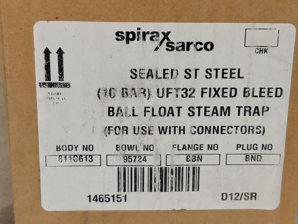 Spirax Sarco UFT32-10 Fixed Bleed Ball Float Steam Trap