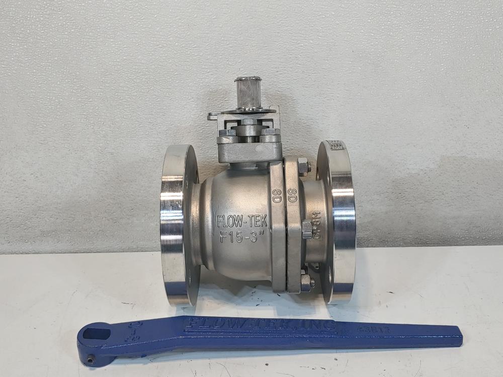 Flow-Tek F15 CF8M 3" 150# 2-pc Ball Valve B16.34/ISO17292