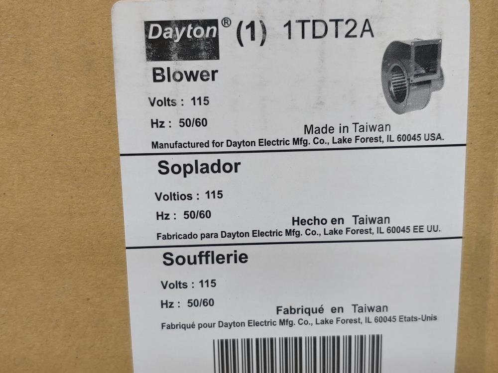 Dayton 1TDT2A, 1/10 HP, 115V Blower 