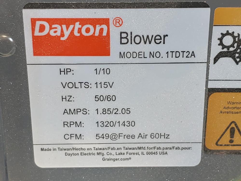 Dayton 1TDT2A, 1/10 HP, 115V Blower