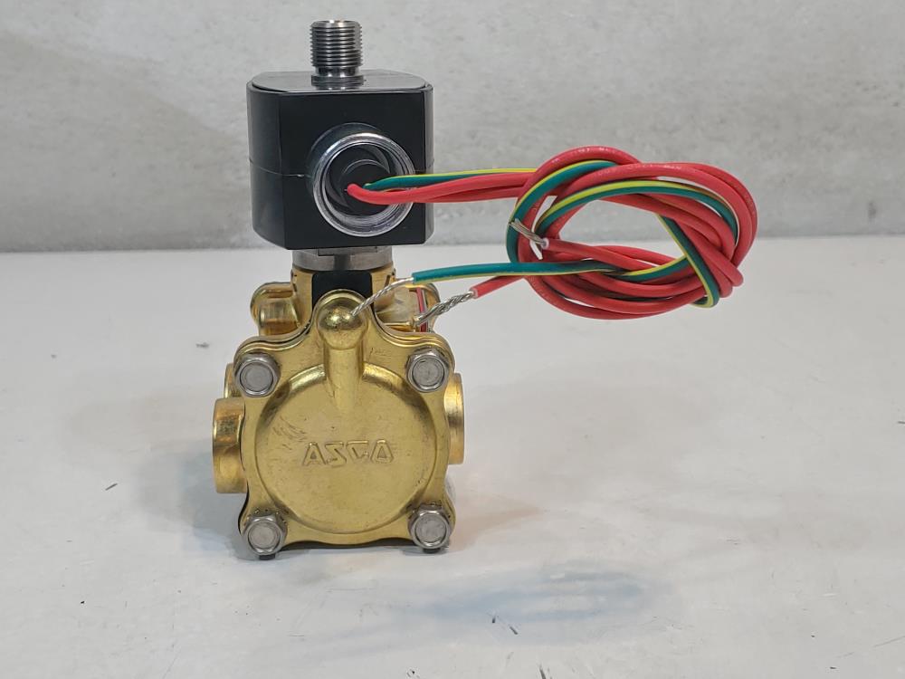 Asco 3-Way Brass 3/8" Low Power Solenoid Valve EF8003G300 / EF8316G303