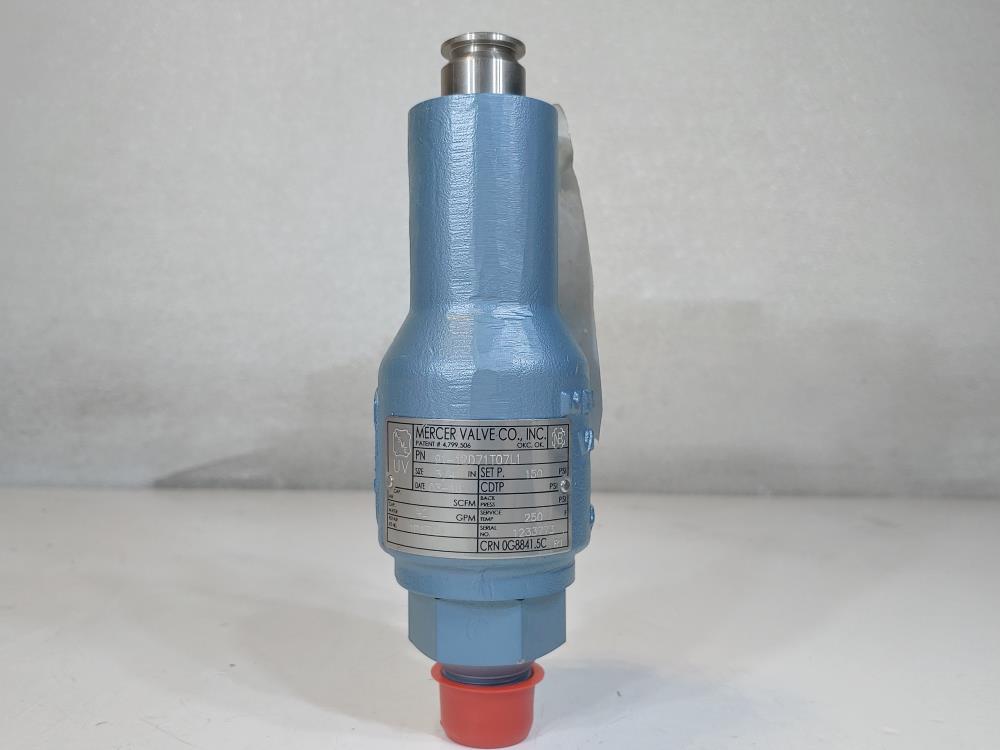 Mercer 3/4" NPT 150# CF3M Relief Valve 91-12D71T07L1