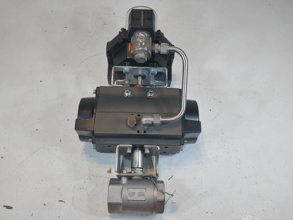 Quadrant C-1000SR4 Pneumatic Spring Return Actuator w/1-1/2 2000 WOG Ball Valve 