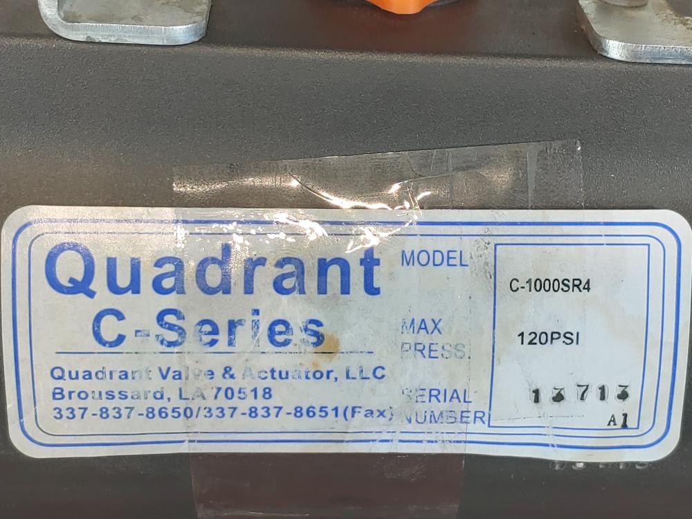 Quadrant C-1000SR4 Pneumatic Spring Return Actuator w/1-1/2 2000 WOG Ball Valve 