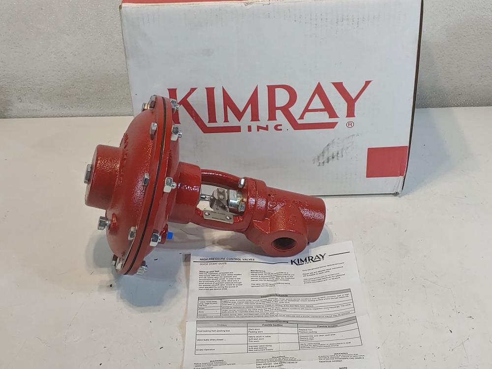 Kimray 1" Stem Guided Pressure Control Valve 1400 SMA P0 1/2IV