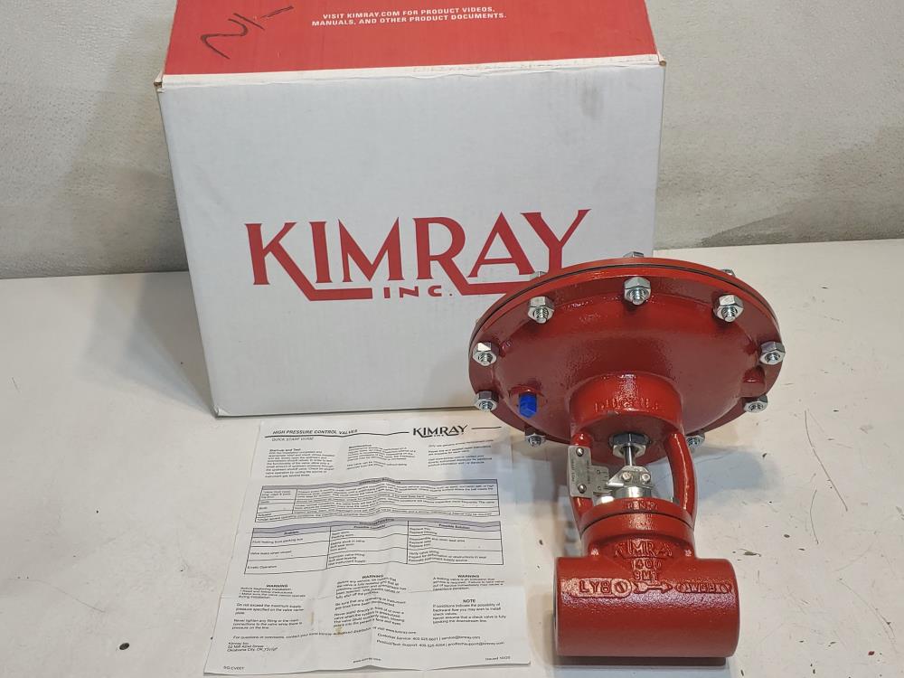 Kimray 1" Stem-Guided High Pressure Control Valve 1400 SMT PO 1/4IV 