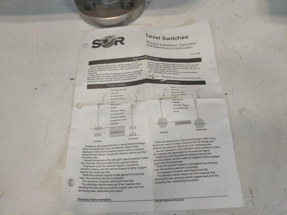 SOR Level Switch 207C-A1E-C-H4-D1-ETX2