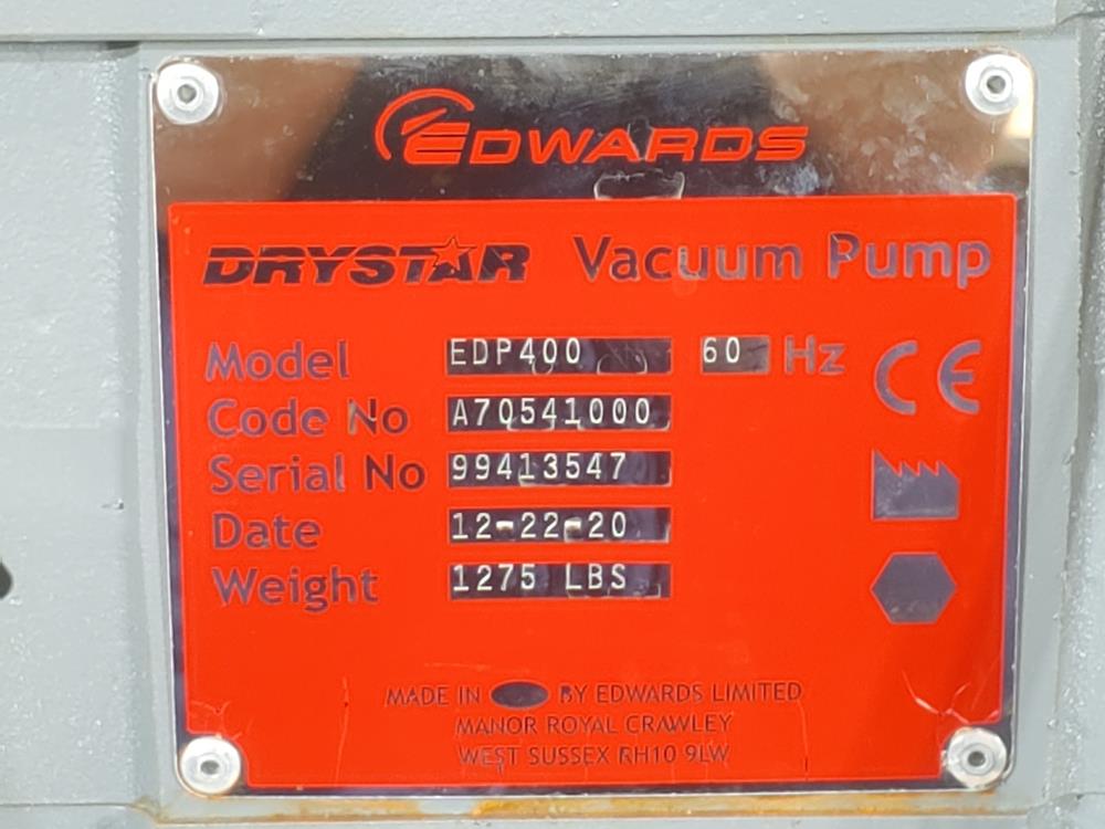 Edwards DryStar Vacuum Pump Model EDP400 / 60Hz