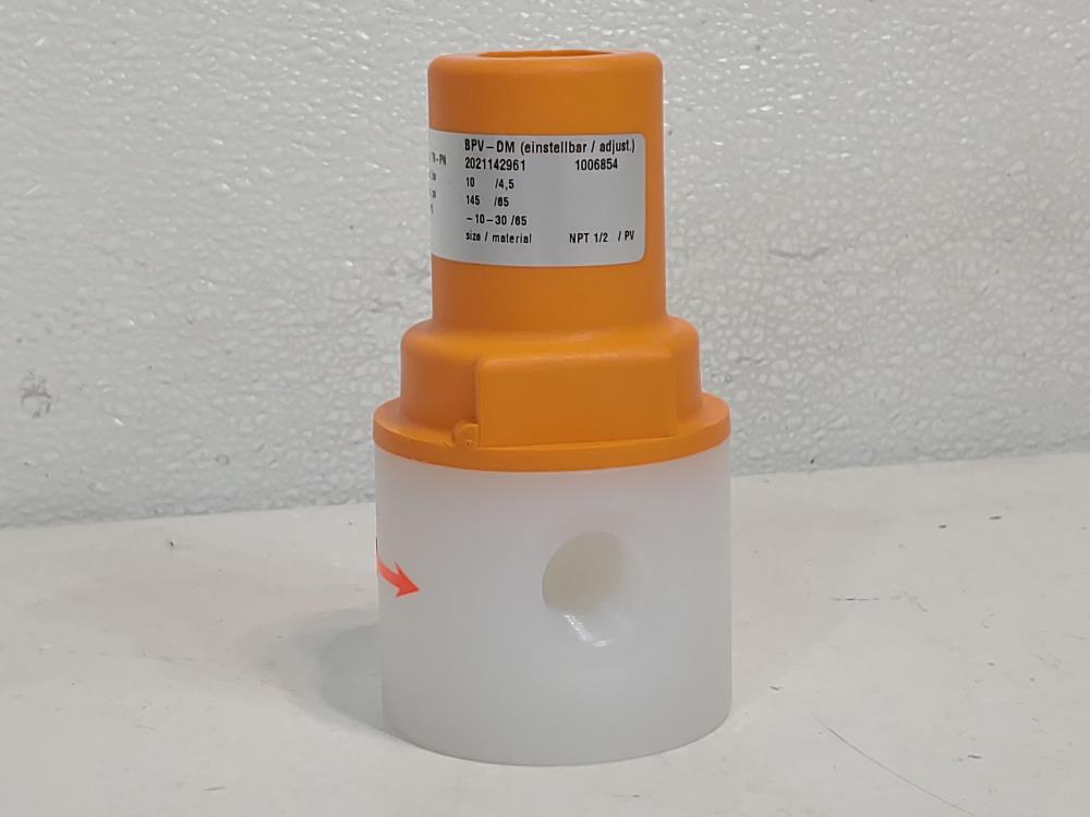 Prominent BPV-DM Pressure Relief Valve 1/2" NPT PVDF