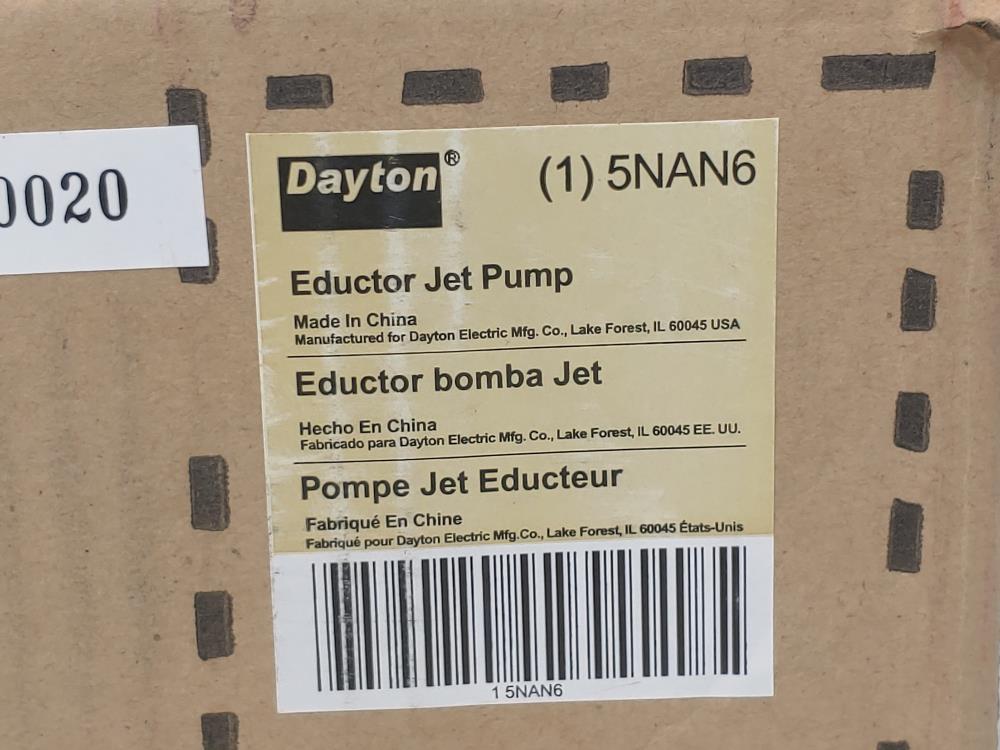 Dayton 2"X1-1/2" 5NAN6 Eductor Jet Pump