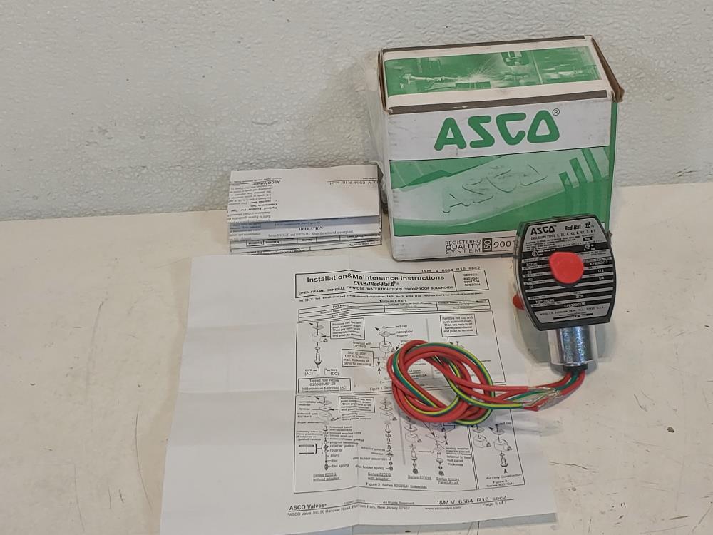 Asco 1/4"  3-Way 120/60 Solenoid Valve EF8003G2 / EF8320G176