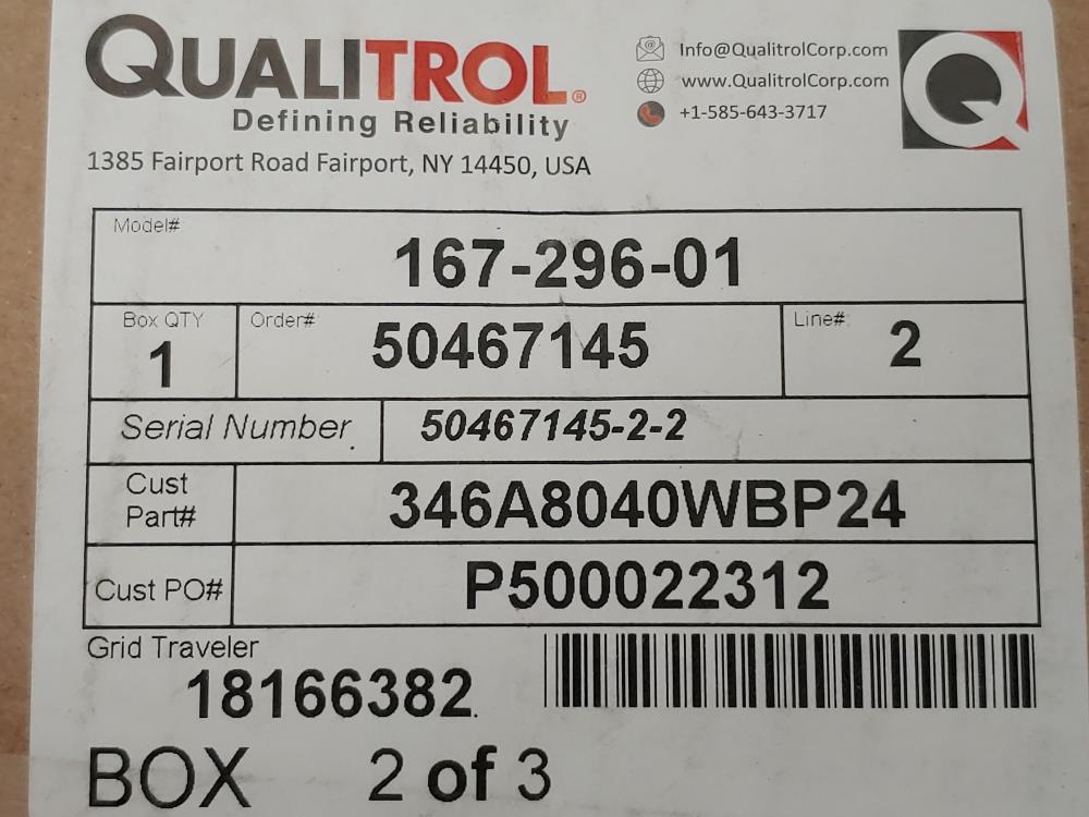 Qualitrol 167-296-01 Temperature Gauge Switch 