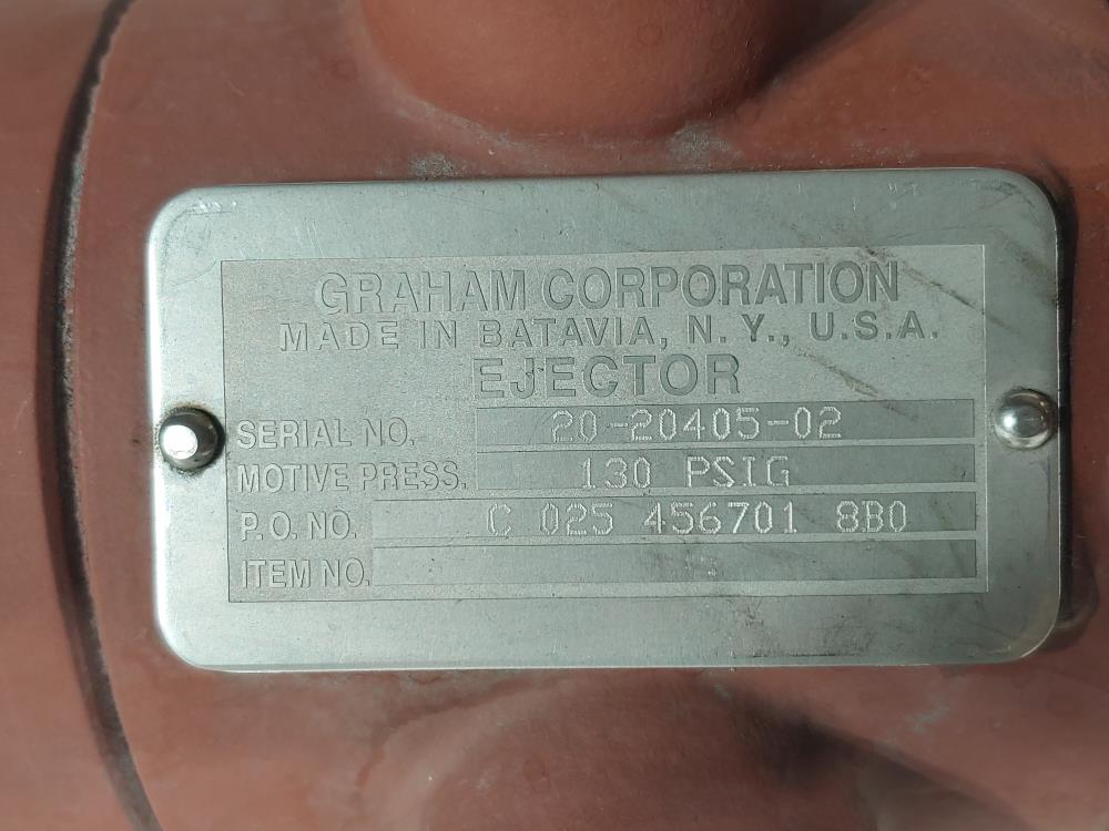 Graham Ejector 1-1/2" X 2" Steam Jet Ejector Flanged WCB