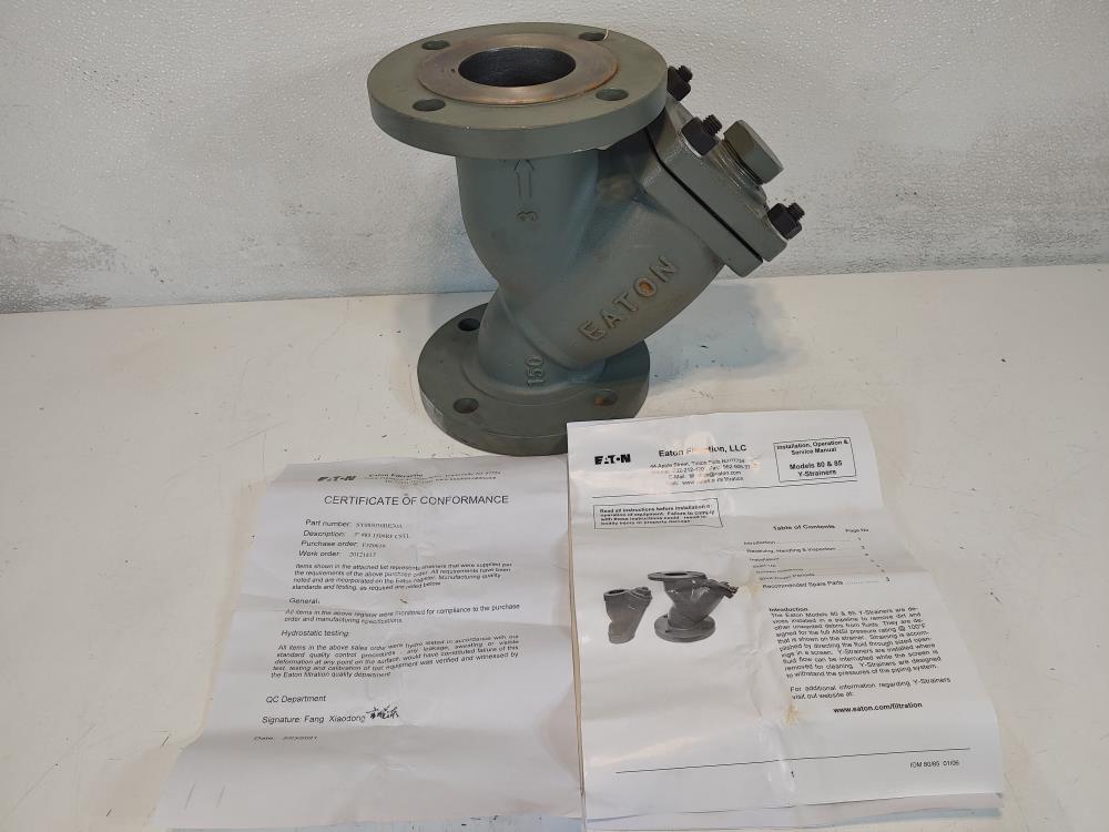 Eaton 3" 150# RF Model 85 Y-Strainer SY085030BR30A CSTL