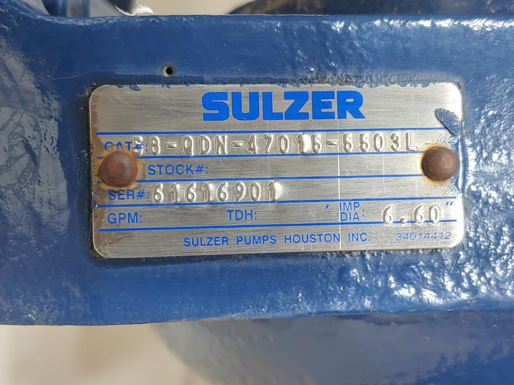 Sulzer Submersible Pump CAT: 58-QDN-47015-5503L w/Reliance Electric Motor