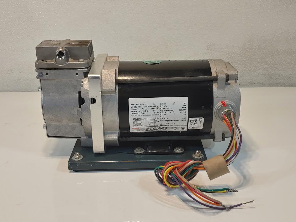 ADI Dia-Vac Pump Model# R221-FT-RA1 w/ Marathon Electric Motor 5KC36PNB429MX