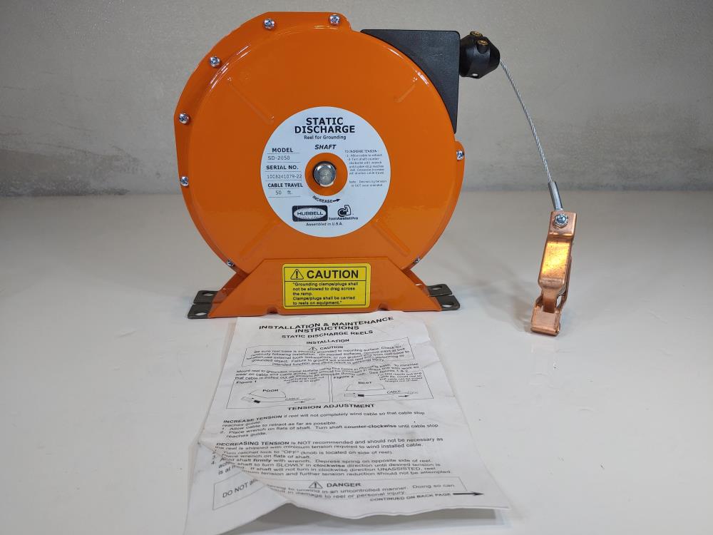 Hubbell SD-2050 Static Discharge Reel for Grounding