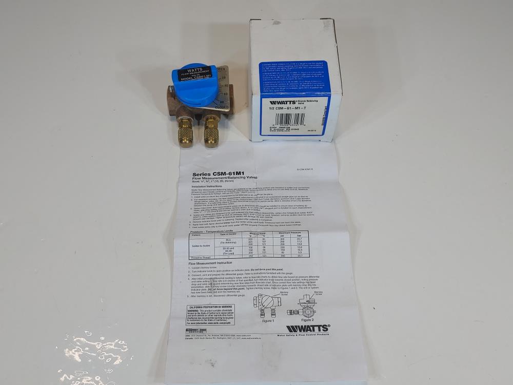 Watts 1/2" Flow Measurement Balancing Valve Model CSM-61-M1