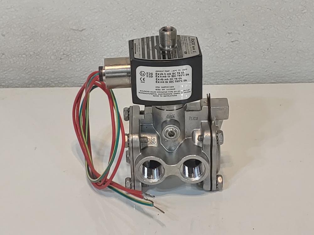 Asco Red-Hat 1/2" 3-Way Solenoid Valve EV8316G384V/ EV8003G300