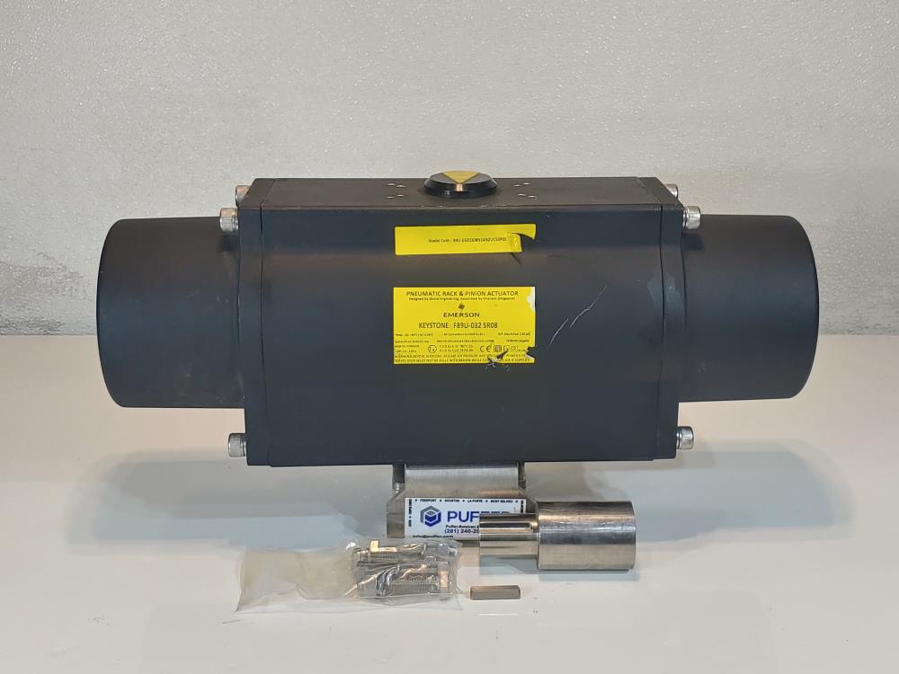 Keystone Emerson F89U-032 SR08 Pneumatic Rack & Pinion Actuator 