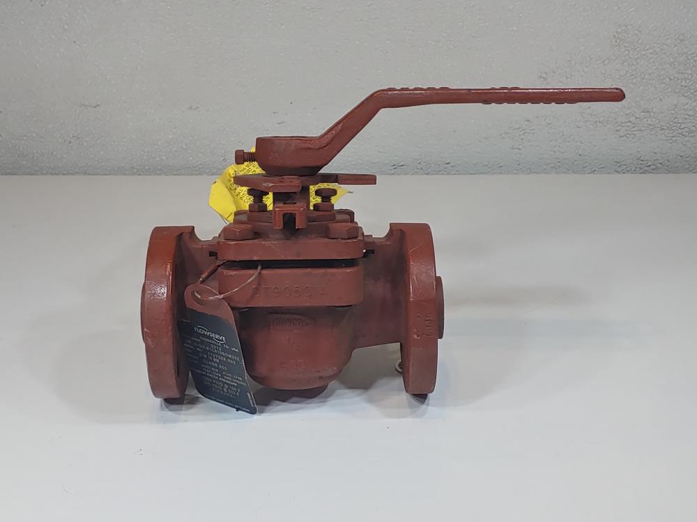 Flowserve Durco 1/2" 600# Flanged Plug Valve Code: .5-QV-61C810SOM33Z