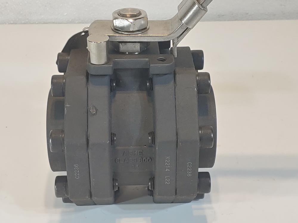 Keckley 2" 800# Full Port Threaded 3-Piece Ball Valve