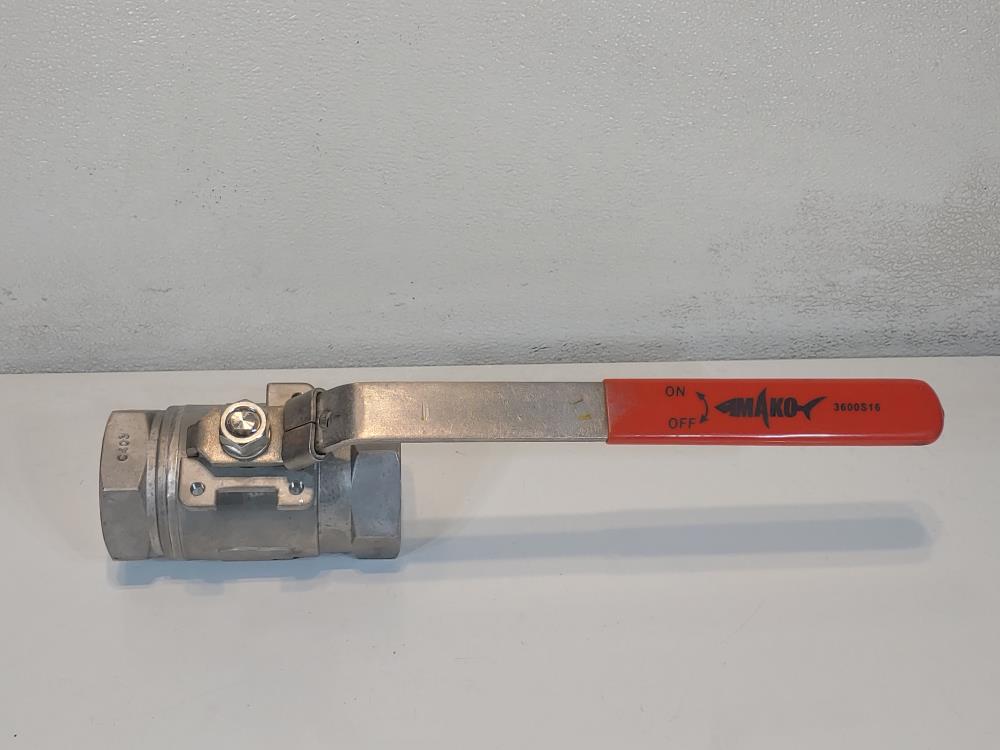 Mako 2" Class 1500 Reduced Port Threaded Stainless Steel Ball Valve