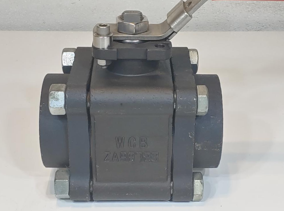 KF Contromatics 2" Threaded 3-Piece Full Port WCB Ball Valve